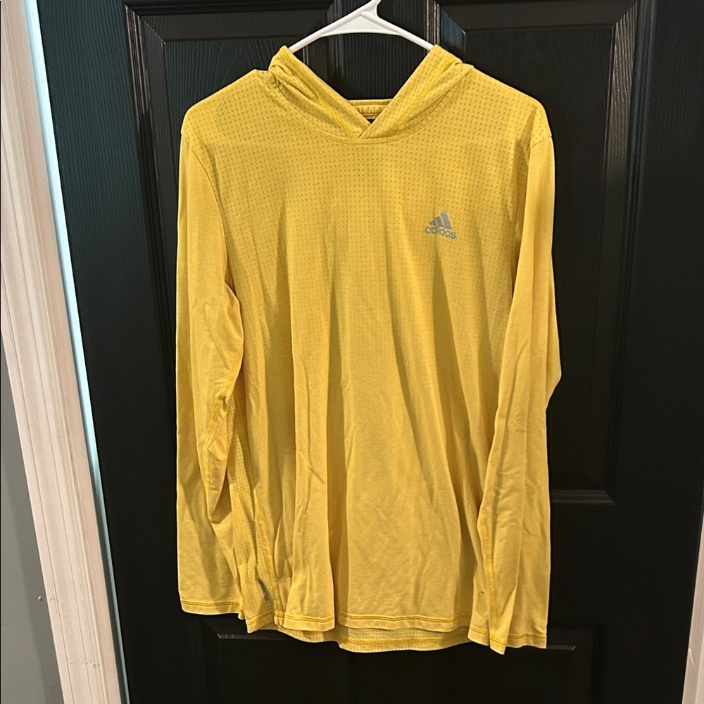 Adidas Bright Yellow Hoodie with Logo